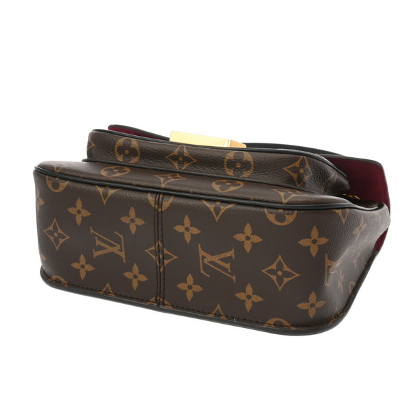 Louis Vuitton Passy Chain Shoulder Brown Black Bag Back - Picture 4 of 15